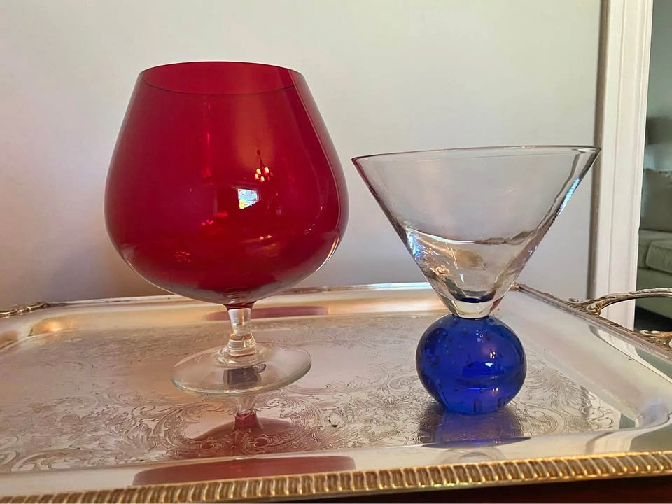 Vintage Ruby Red Empoli Italian Art Glass Vase