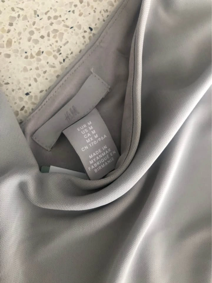 H&M silver/grey midi slip dress - photo 3