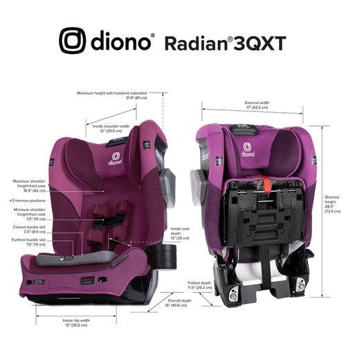 Diono Radian 3QXT+ 4-in-1 Convertible Car Seat - New Sealed - photo 5