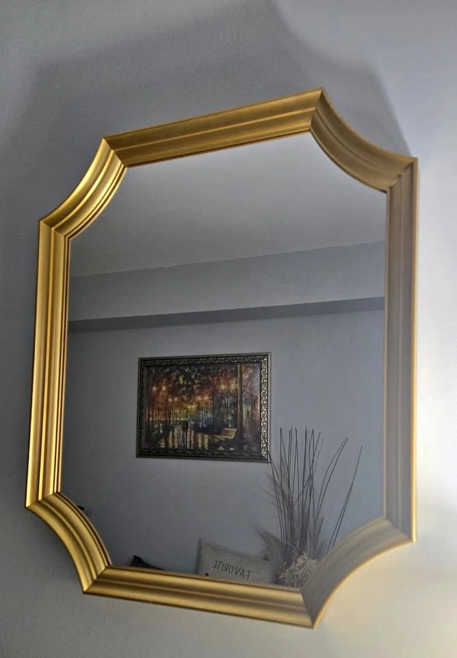 Gold Framed Wall Mirror – 20 7/8” x 24 3/4”