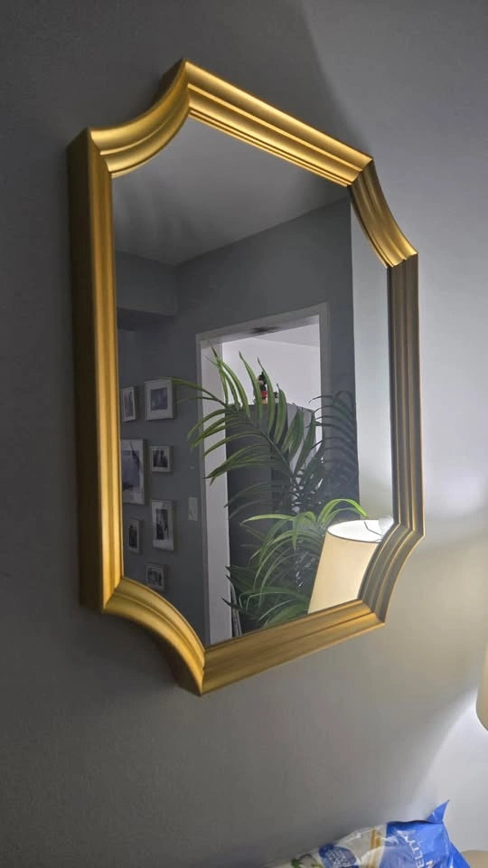 Gold Framed Wall Mirror – 20 7/8” x 24 3/4” - photo 2