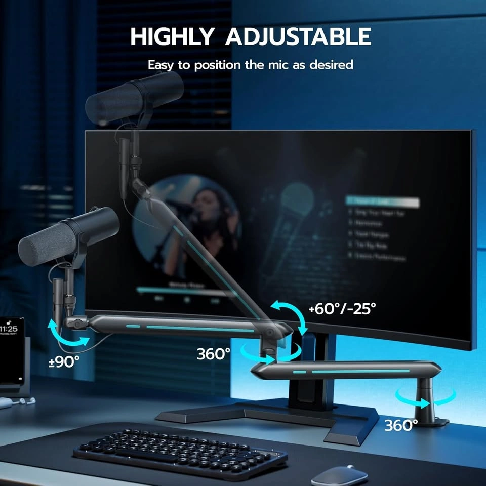 Microphone Boom Arm – Aluminum Desk Mount - New in Box - photo 3