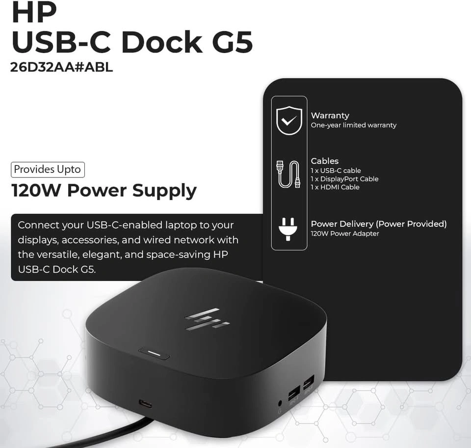 HP USB-C Docking Station G5 – Dual Monitor Dock - photo 3