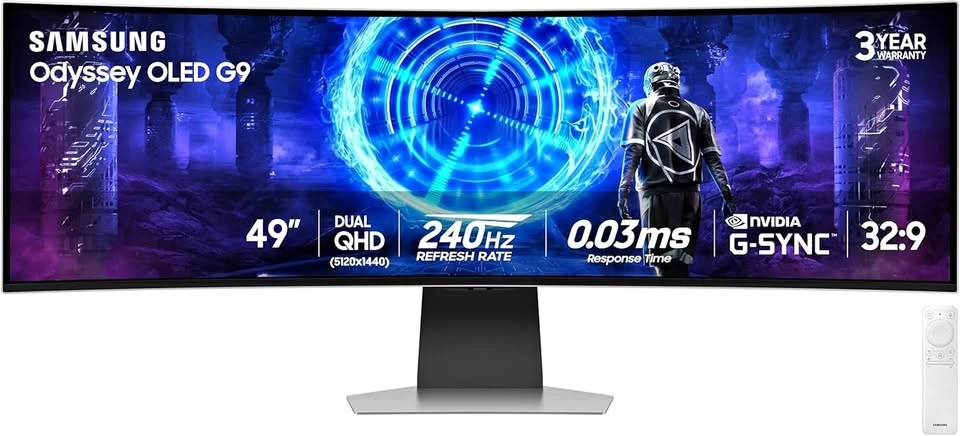 Samsung 49” Odyssey G9 G95SD QD-OLED Curved Gaming Monitor