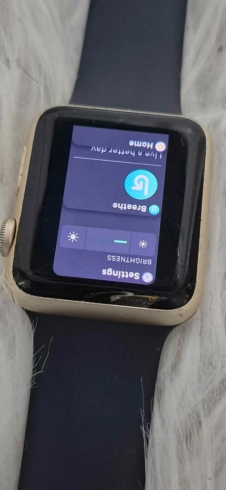 Apple Watch 42mm Gold Aluminum with Dark Blue Sport Band - photo 2