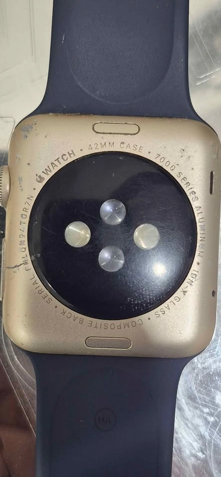 Apple Watch 42mm Gold Aluminum with Dark Blue Sport Band - photo 3