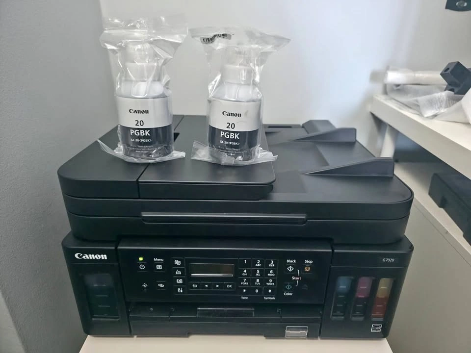 Canon G7020 All-in-One Wireless MegaTank Printer + Extra Ink