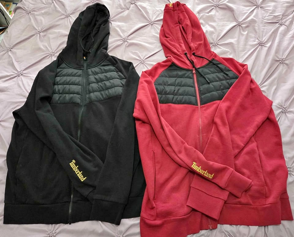 Timberland Full-Zip Hoodies Black and Red