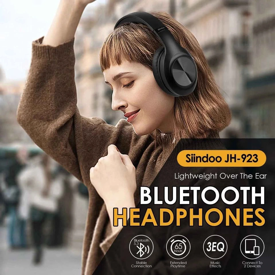 Siindoo JH-923 Black Bluetooth On-Ear Headphones - photo 2
