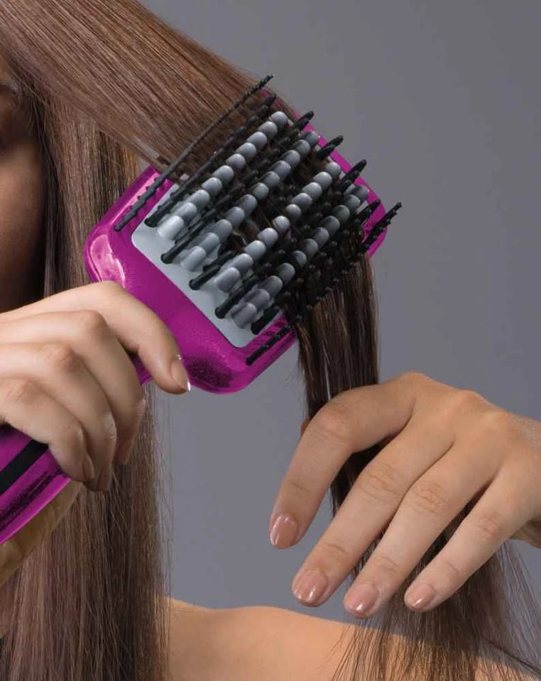 Pink Ceramic Electric Hair Straightening Brush - photo 4