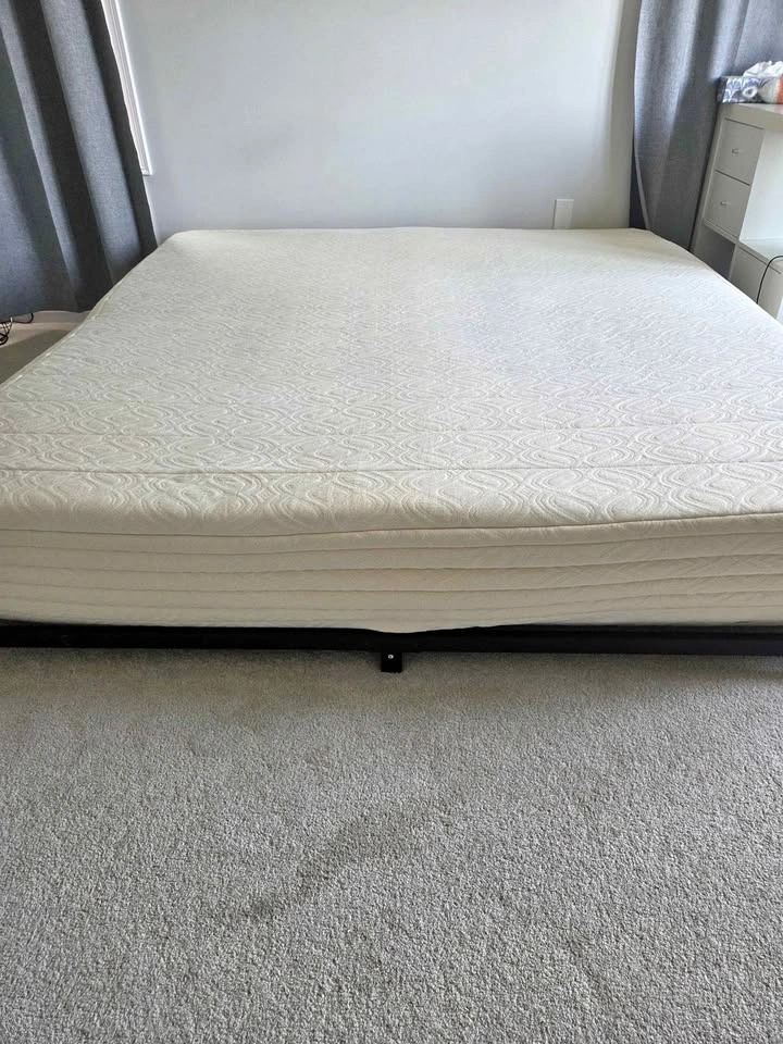 Ghost Bed Natural King Size Mattress with metal base