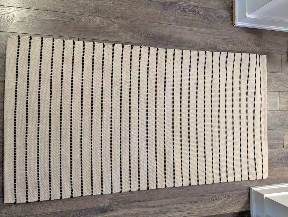 IKEA TÖRSLEV striped cotton rug 80x150 cm