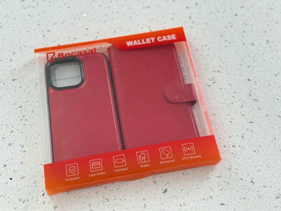 Bocasal Detachable Wallet Case for iPhone 15 Pro Max