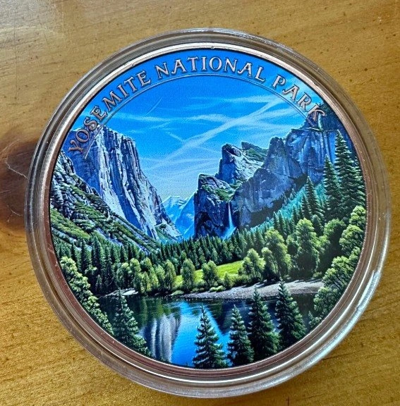 5 Oz Yosemite National Park Colorized Copper Collectible
