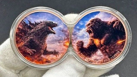 Godzilla vs King Kong Dual Stack 2 x 1oz Copper Collectibles