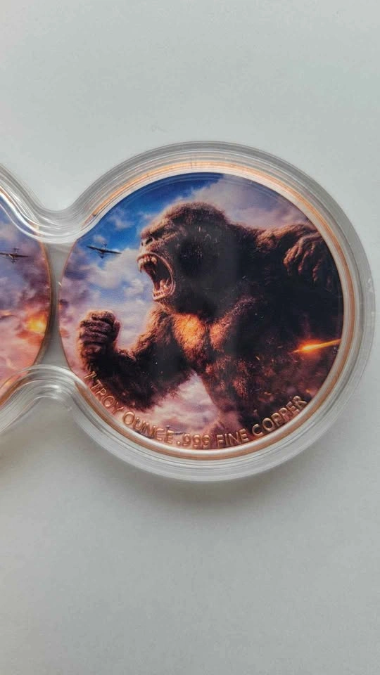 Godzilla vs King Kong Dual Stack 2 x 1oz Copper Collectibles - photo 4
