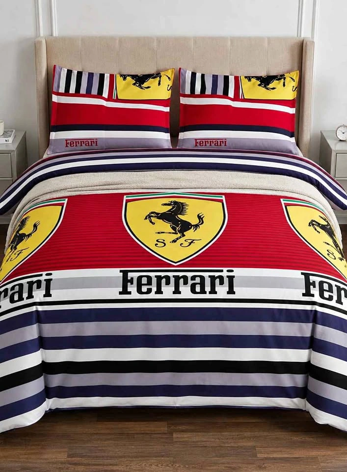 New red modern Ferrari duvet cover set