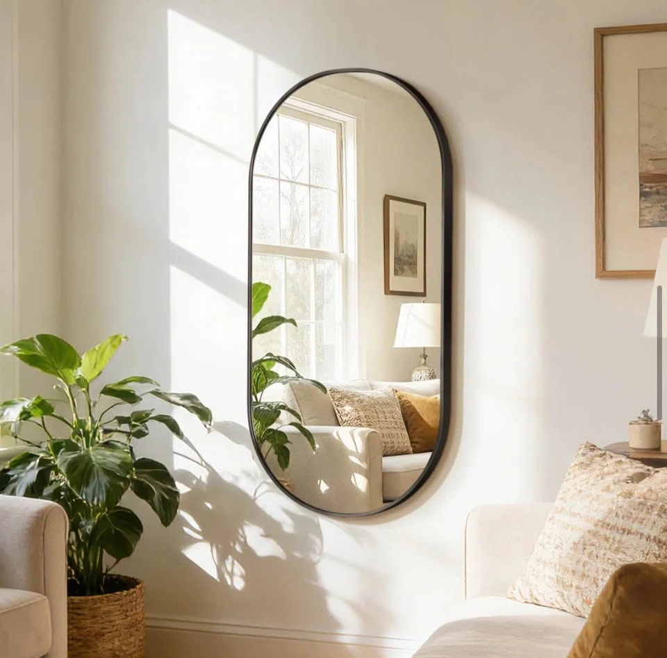Metal Oval Mirror - photo 3