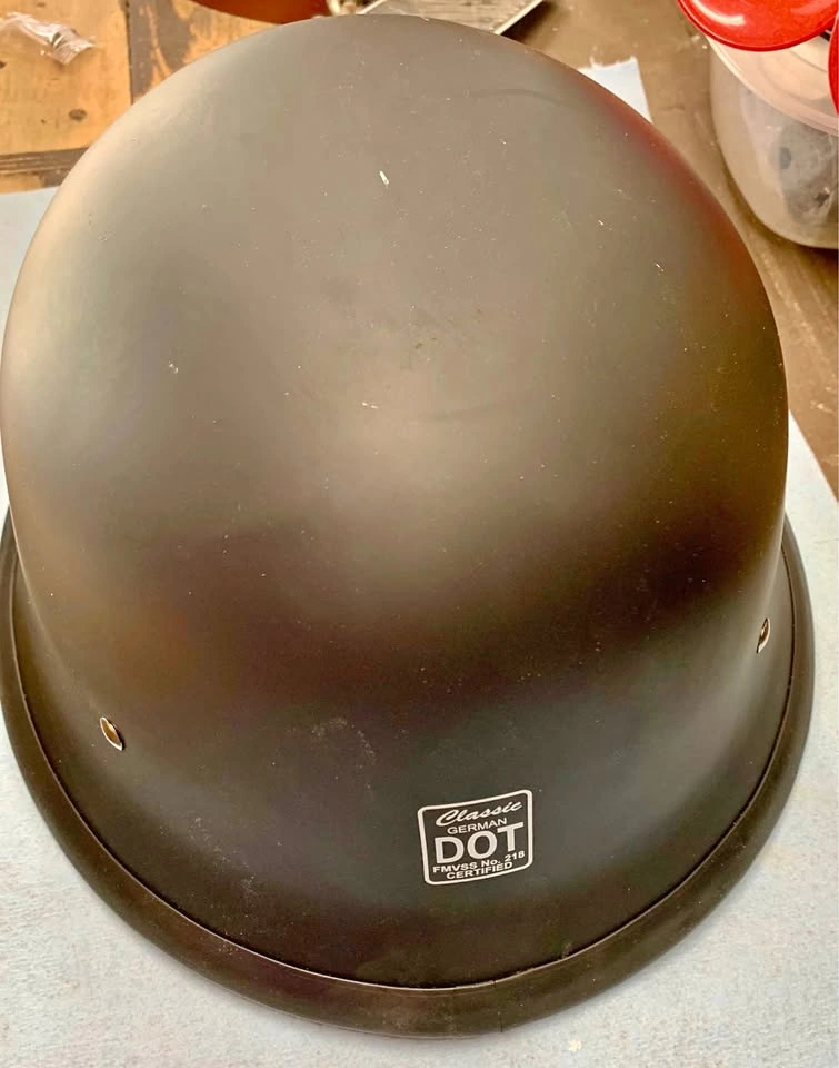 Classic German DOT motorcycle helmet L black