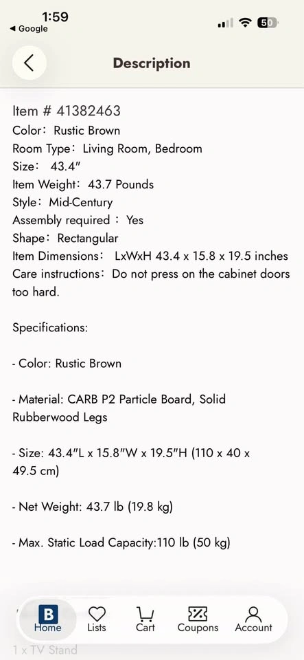 Rustic Brown TV stand - photo 3
