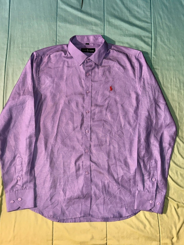 purple Ralph Lauren button down dress shirt size L