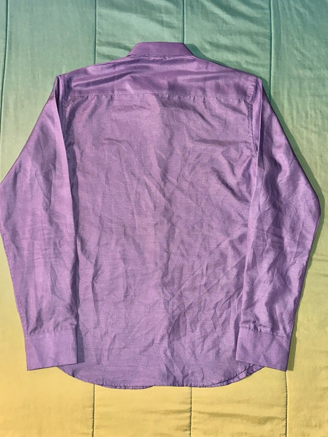 purple Ralph Lauren button down dress shirt size L - photo 2