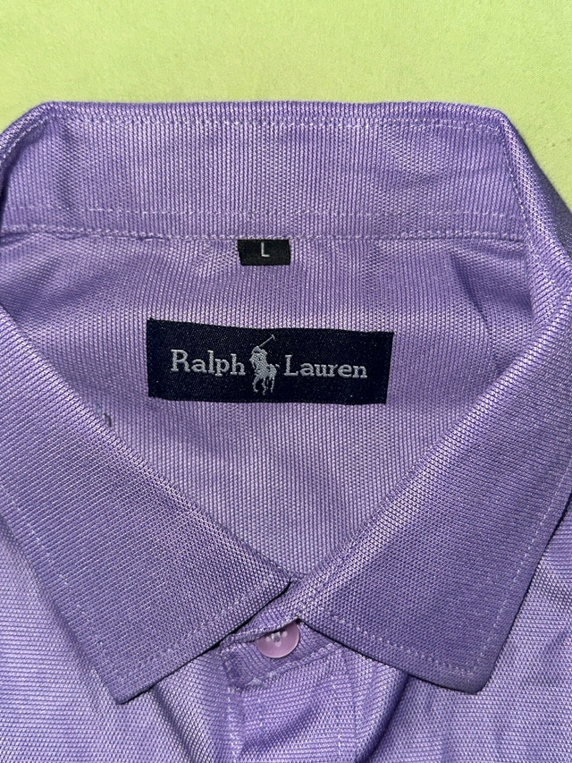 purple Ralph Lauren button down dress shirt size L - photo 4