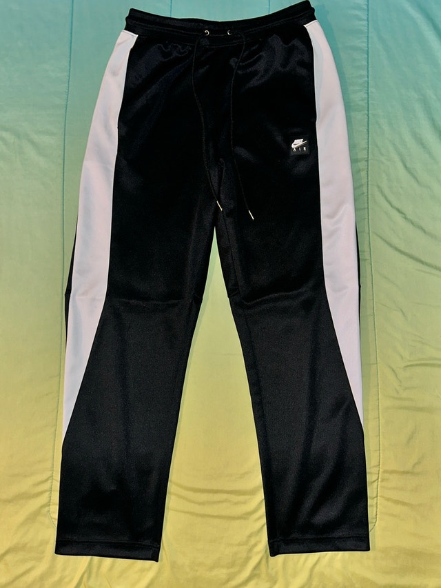black & white Nike track pants size M