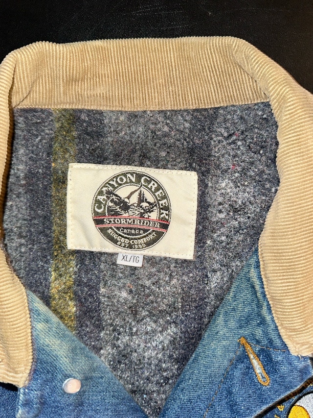 canyon creek stormrider blanket lined denim jacket XL - photo 5