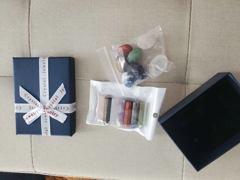Crystal Healing Set - Points Tumbled Stones Necklace Gift Box - photo 5