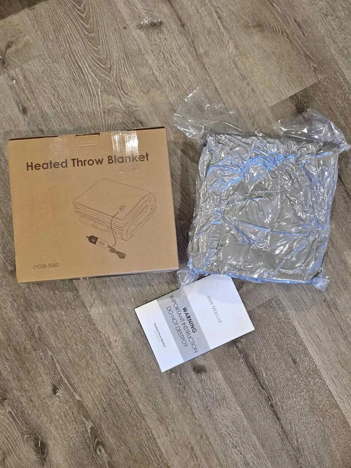 Heated Throw Blanket 50"x60" with 6 Heating Levels