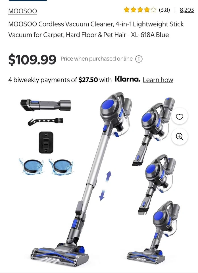 Moosoo XL-618A 4-in-1 Cordless Stick Vacuum - photo 4
