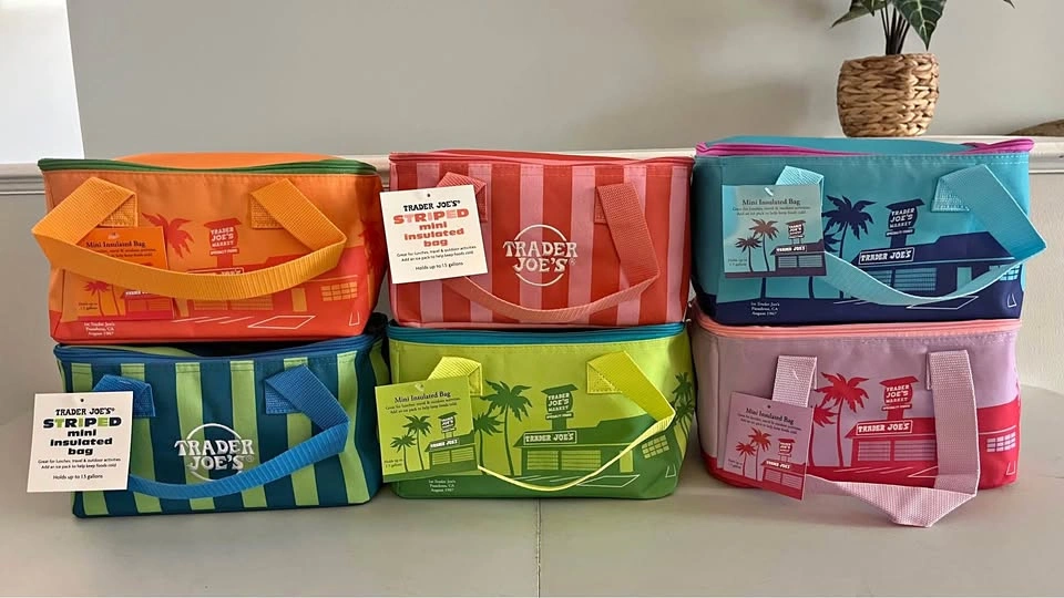 Complete set of 6 Traders Joe Mini Insulated Tote Bag