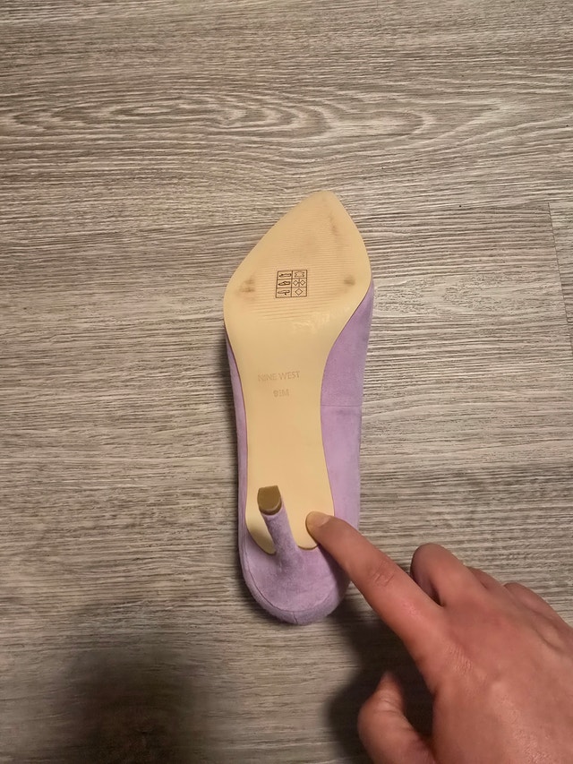 New in Box Nine West Suede Heels - Size 9.5 - Lavender - photo 3
