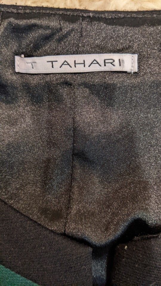 T Tahari Green and Black Midi Dress - photo 3