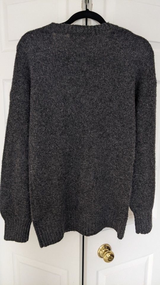 Cozy Gray Sweater with Deer Design - photo 3
