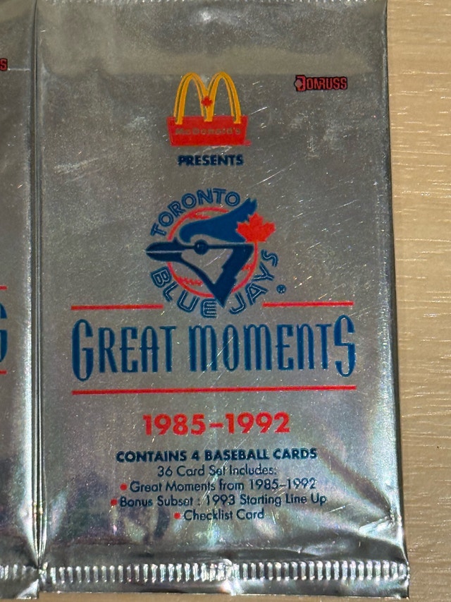 Donruss Toronto Blue Jays Great Moments 1993 Trading Card Packs - photo 2