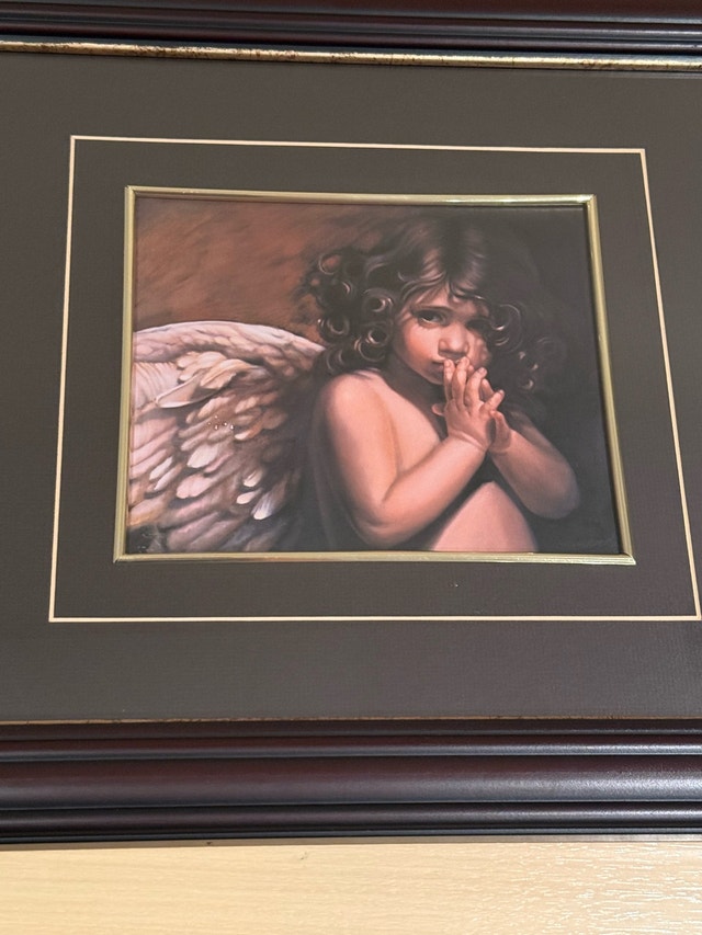 Framed Angel Print and Mary Queen of Heaven Sketch - photo 4