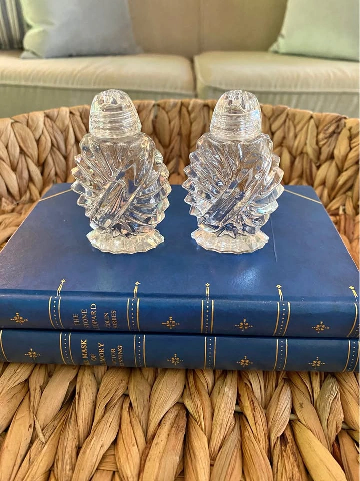Vintage Pressed Glass Salt & Pepper Shakers