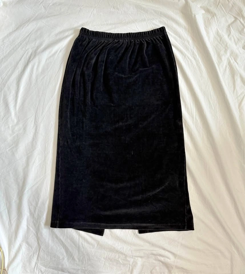 Vintage Velvet Midi Skirt