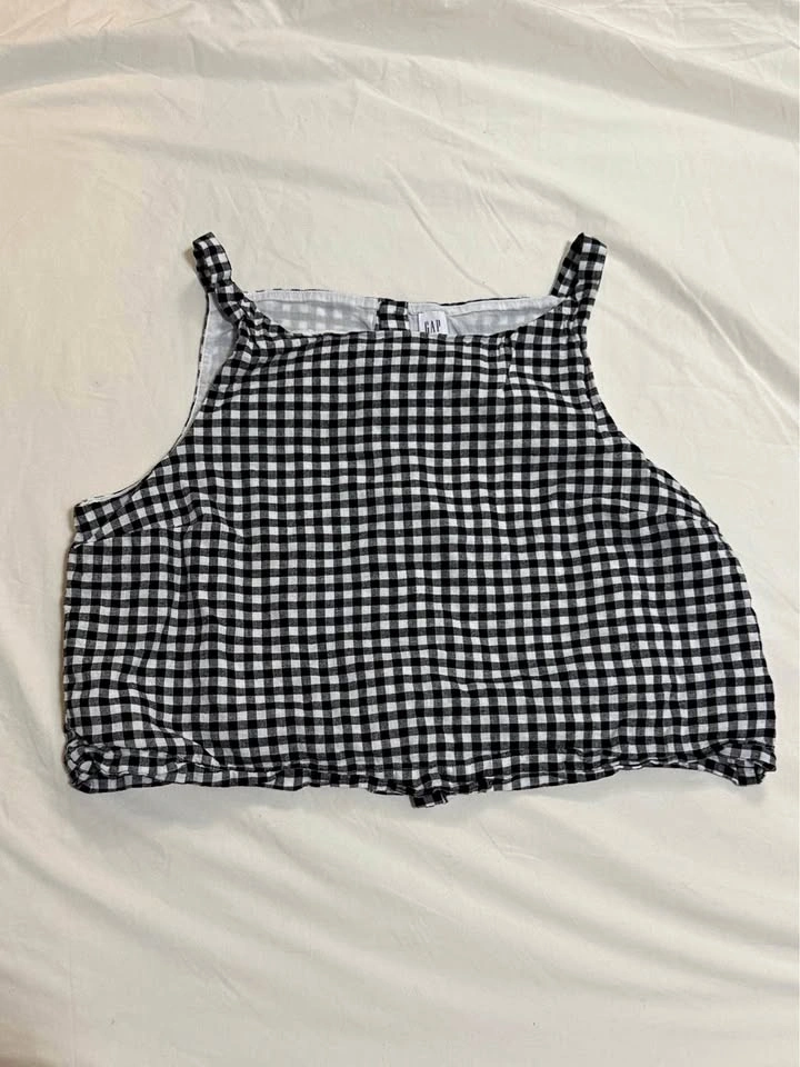 Gap Linen Blend Cropped Tank
