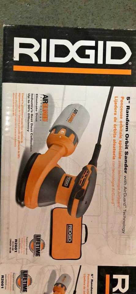 RIDGID 5" Random Orbit Sander R2601 with AirGuard Technology