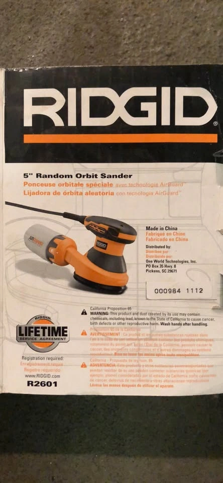 RIDGID 5" Random Orbit Sander R2601 with AirGuard Technology - photo 2