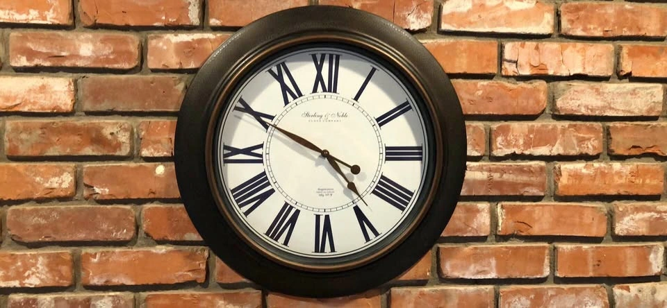 Sterling & Noble Large Roman Numerals Wall Clock