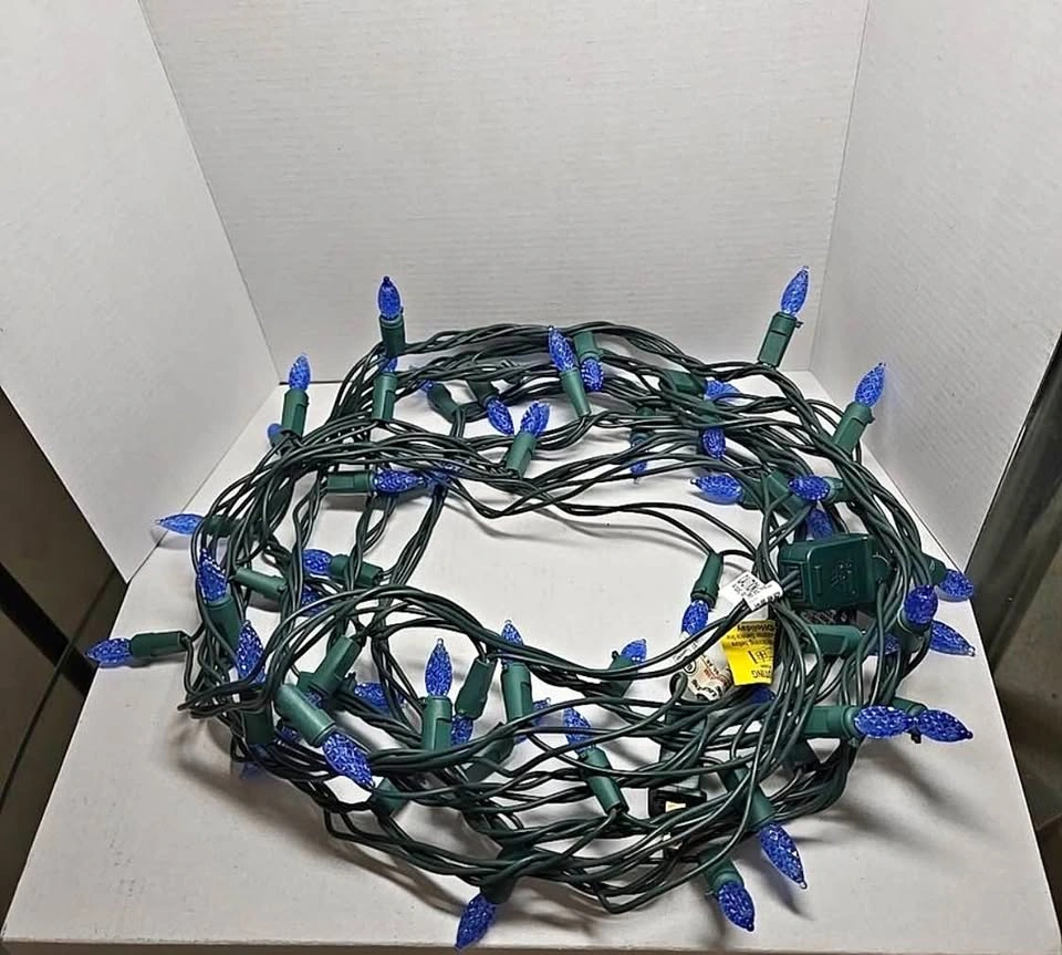 LED String Lights – Blue Bulbs (Indoor/Outdoor)