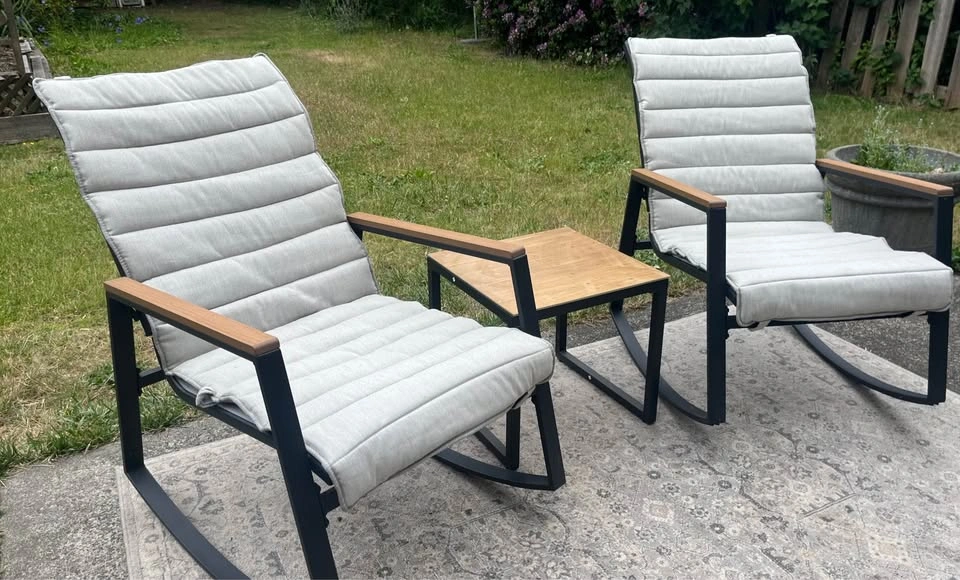 Excellent Patio Rocker Conversation Set – 2 Chairs and Table - photo 3