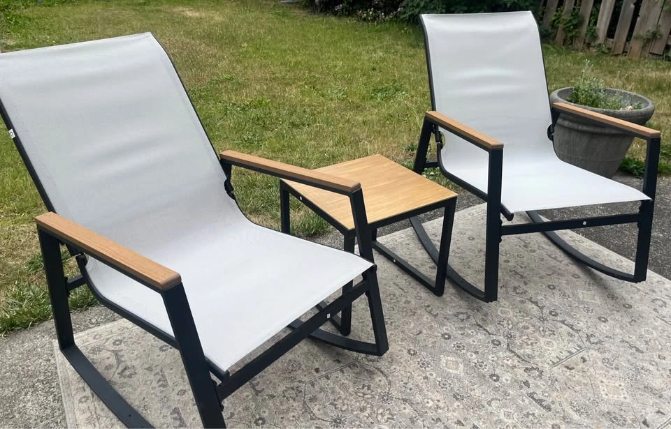 Excellent Patio Rocker Conversation Set – 2 Chairs and Table - photo 4