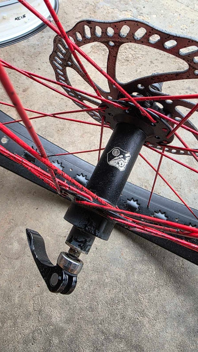 Fat bike wheel set 26" w/ 10 speed Sram cassette & Tektro discs - photo 2
