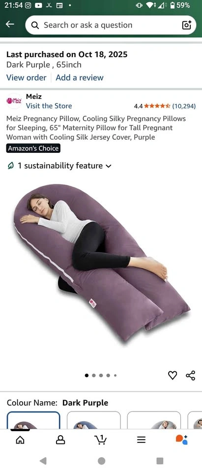Meiz 65" pregnancy pillow