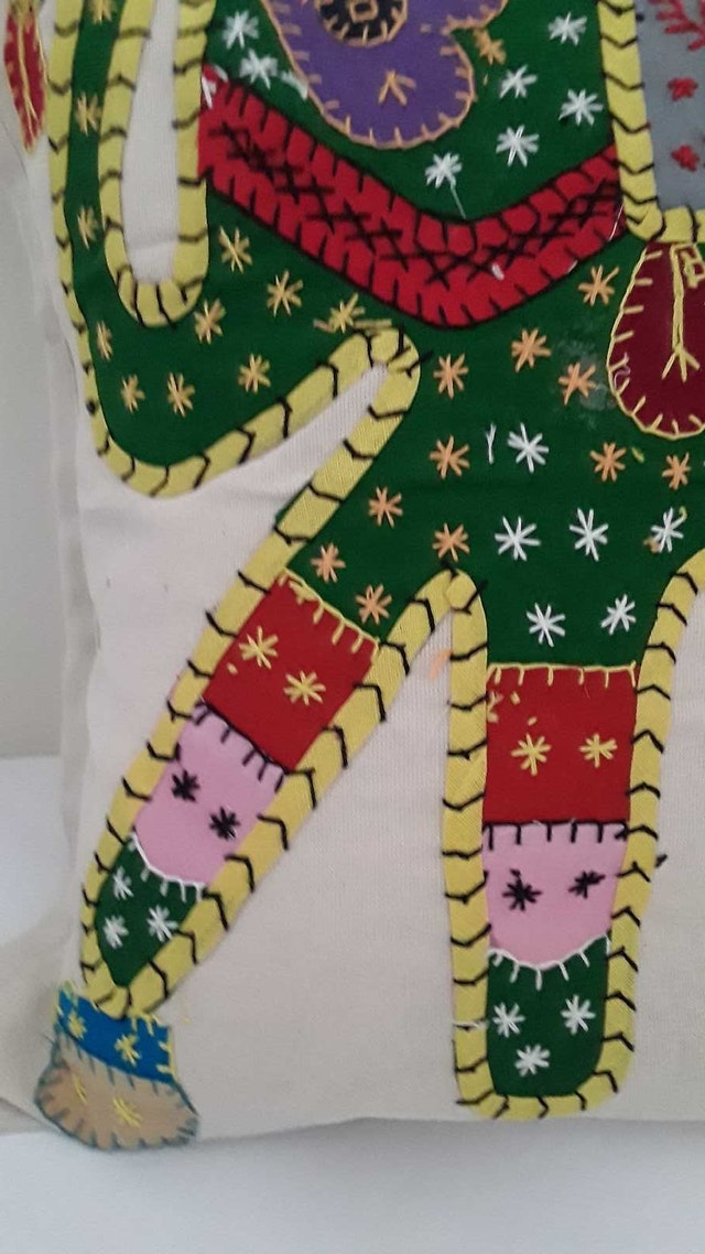 NEW BOHO GREEN ELEPHANT CUSHION COVER - photo 5